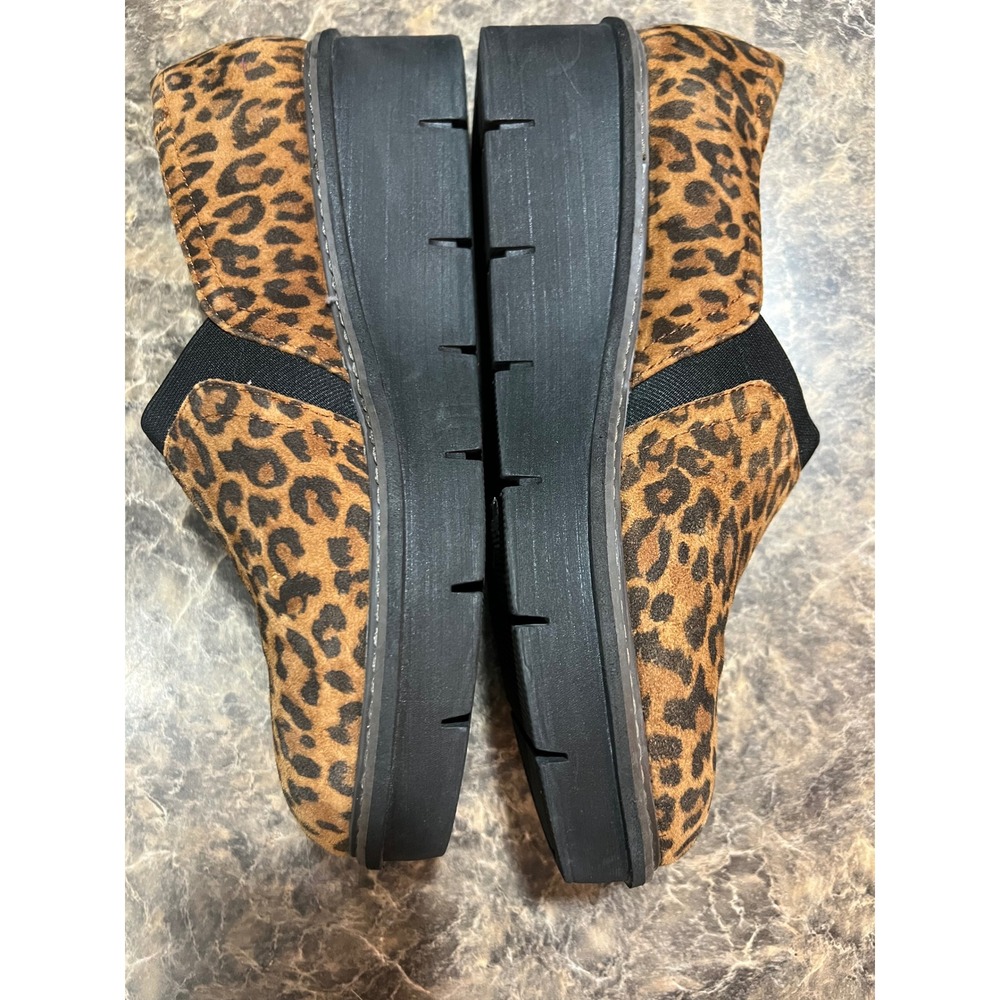 Clarks Collection Leopard Print Slip On Wedge Loafers Platform Comfort Women 10 - Picture 3 of 8